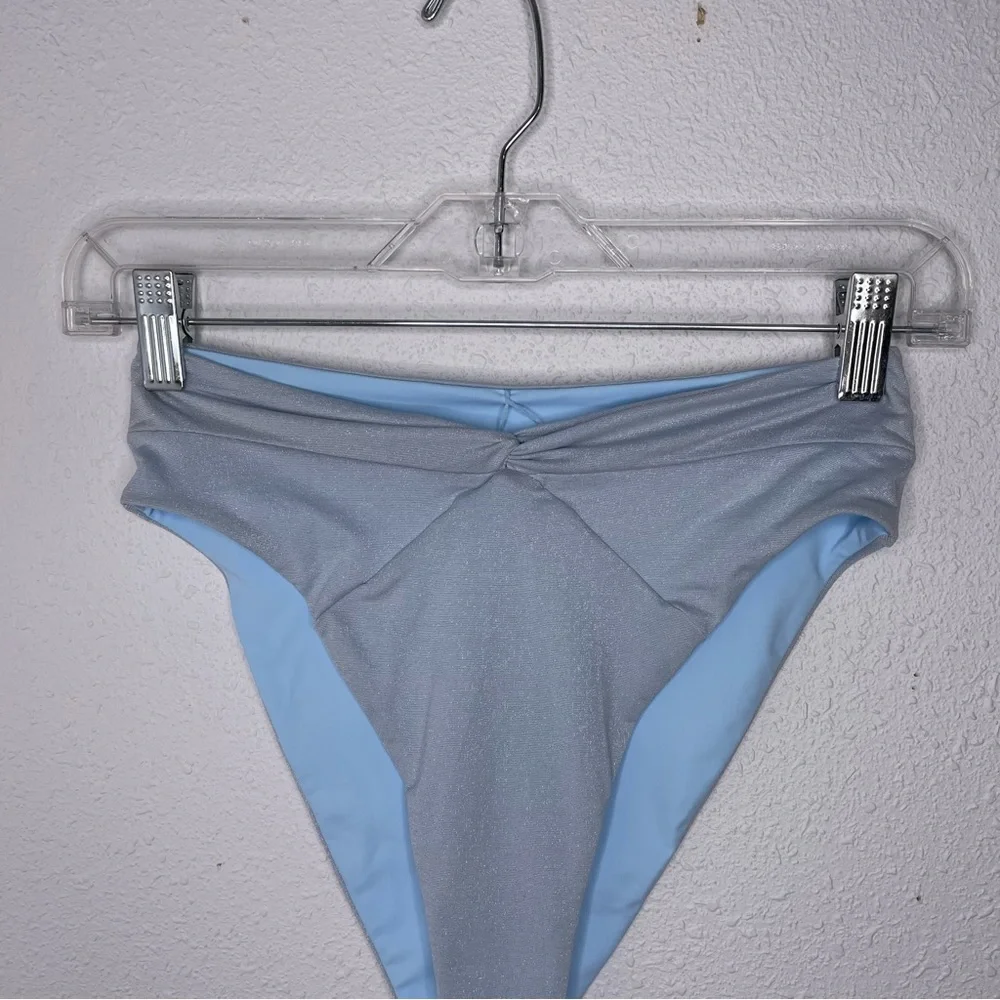 New L*Space Nancy Lee Bitsy Swim Bottoms in Shimmery Light Blue size S